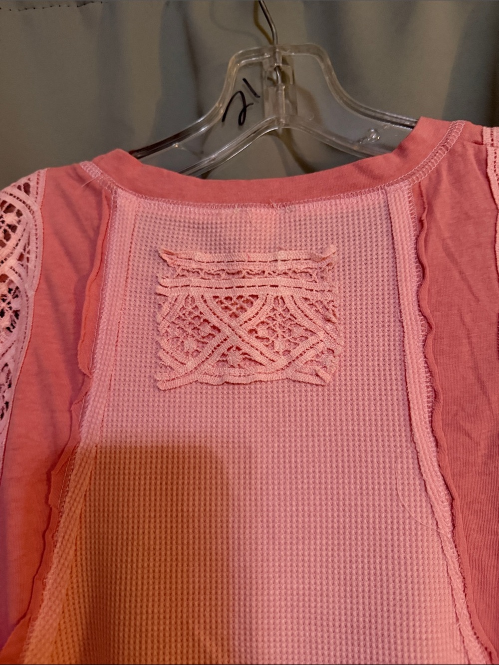 NWOT top by POL size medium. Lacey and beautiful light pink. - Picture 5 of 6